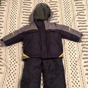 Toddler snow bib and coat set